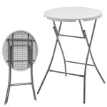 Table pliante nagano table de jardin ronde blanche pliante 80 cm de diamètre Table pliante nagano table de jardin ronde blanche pliante 80 cm de diamètre