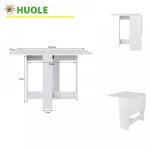 Table pliante - table de salle � manger fournie avec 2 pieds pivotants simple �l�gant et beau - 103 * ...