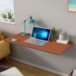 Table pliante yqingmaoy suspendue peu encombrante bureaux cuisines 30 x 60 cm couleur teck