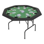 Table de poker pliable121x121x76 cm - pour 8 jo table de poker pliable pour 8 joueurs 2 plis octogonale ...