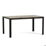 Table rectangulaire - milo - aluminium - verre d�cor� - 150x90 cm - ext�rieur / int�rieur