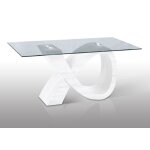 Table de repas - giovanni marchesi - alpha - verre tremp� - 10 places - design contemporain