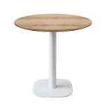 Table ronde � 70 cm - mod�le round pied blanc ch�ne delano