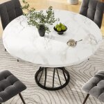 Table ronde 80 cm effet marbre blanc avec pieds noirs + 4 chaises velours gris ensemble moderne 5 pièces ... Table ronde 80 cm effet marbre blanc avec pieds noirs + 4 chaises velours gris ensemble moderne 5 pièces ...