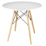 Table ronde blanche scandinave moderne pour salon salle à manger cuisine Table ronde blanche scandinave moderne pour salon salle à manger cuisine