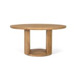Table de salle à manger - bois de manguier - plateau rond 150 cm - style ethnique Table de salle à manger - bois de manguier - plateau rond 150 cm - style ethnique