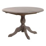 Table ronde extensible - bois - marron - interiors