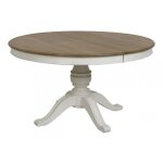 Table ronde extensible pour 6 � 10 pers - bois - blanc - interiors