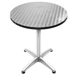 Table ronde de jardin en mtal - table haut - hauteur rglable 70 - 110cm - plateau pilable - bistrot ...