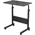 Table roulante de lit canap pour ordinateur portable hauteur rglable sogeshome noir