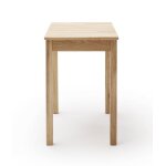 Table de salle � manger en bois h�tre massif huil� coloris ch�ne sauvage - longueur 50 x hauteur 76 x ...