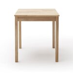 Table de salle � manger en bois h�tre massif huil� coloris ch�ne sauvage - longueur 70 x hauteur 76 x ...