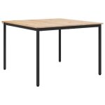 Table de salle � manger en bois de pin - vidaxl - naturel - 110x110x75 cm - bois de pin massif - design ...