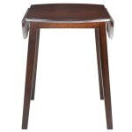 Table de salle � manger - clf - ronde � abattant mdf marron sqzr967138 - belle maison deco