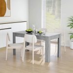 Table de salle � manger - table de cuisine gris b�ton 140x745x76 cm agglom�r�