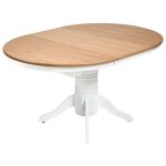 Table de salle � manger extensible akron fr�ne clair 106 / 150 cm 106 cm bois