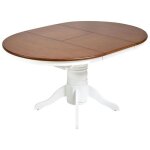 Table de salle à manger extensible akron frêne marron 106 / 150 cm 106 cm bois Table de salle à manger extensible akron frêne marron 106 / 150 cm 106 cm bois