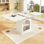 Table de salle � manger extensible table de cuisine extensible avec rangement pour cuisine et le salon ...
