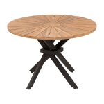 Table de salle � manger de jardin cissone 110 cm 110 cm acacia marron