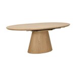 Table de salle � manger lumea ? ovale extensible 160 � 200 cm ? aspect bois ? style rustique