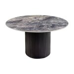 Table de salle à manger lumea ? ronde 120 cm ? effet marbre gris foncé ? pied central large ? style contempora ... Table de salle à manger lumea ? ronde 120 cm ? effet marbre gris foncé ? pied central large ? style contempora ...
