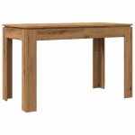 Table de salle � manger - mango - 4 personnes - ch�ne artisanal - 120x60x76 cm - bois ding�nierie m433 ...