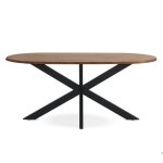 Table de salle  manger ovale 180x90 en bois dacacia - ref. 11388