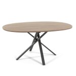 Table de salle  manger ovale carlo plateau en stratifi et base en mtal design unique lgant 150x100 ...