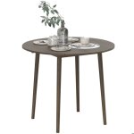 Table de salle � manger pliante 2 abattants table ronde extensible pour 4 personnes pieds en bois � 89 ...