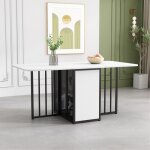 Table de salle  manger pliante table de salle  manger extensible blanc et noire