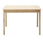 Table de salle � manger rectangulaire en bois h�tre massif huil� coloris ch�ne sauvage - longueur 120 ...