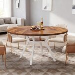 Table � manger ronde 120 x 78 cm table ronde moderne table de cuisine scandinave parfaite (couleur de ...