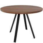 Table de salle � manger ronde pour 4 personnes 80x80x75 pieds en m�tal bois