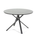 Table de salle � manger ronde carlo plateau en stratifi� et base en m�tal design unique et �l�gant diam�tre ...