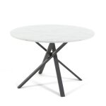 Table de salle � manger ronde carlo plateau en stratifi� et base en m�tal design unique et �l�gant diam�tre ...