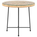 Table de salle  manger ronde sweety 80 cm verre tremp et acier tt99
