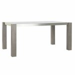 Table de salle  manger - marque - modle - verre tremp - aluminium - chne