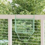 Table suspendue de balcon - wiens - vert menthe - 60x39x65 cm - acier - pliable - r�sistant aux intemp�ries ...