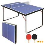 Table de tennis de table - avec filet - pliables - dimensions du produit 137 � 76 � 66 cm - 1 paire de ...
