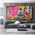 Tableaux abstraits dart mural color baby street graffiti art peinture sur toile pour salon dcoration ...