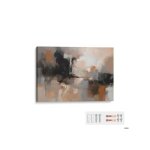 Tableau abstrait sur toile - 90x60 cm - couleurs intenses - pr�t � accrocher - art moderne