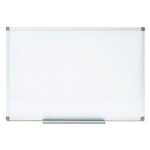 Tableau blanc avec cadre en aluminium anodis 60 x 90 cm