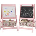 Tableau chevalet enfant - aiyaplay - double face - tableau blanc - tableau  craie rouleau papier - 2 ...