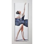 Tableau dco danseuse 1 - toile peinte  la main - 30 x 90 x 3 cm