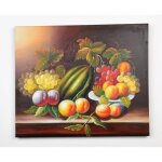 Tableau déco fruits 3 - peinture à lhuile - 50 x 60 x 3 cm Tableau déco fruits 3 - peinture à lhuile - 50 x 60 x 3 cm