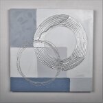 Tableau d�co modern 25 - toile peinte � la main - 60 x 60 x 3 cm