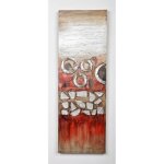 Tableau d�co modern 3 - toile peinte � la main - 30 x 90 x 3 cm