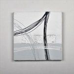 Tableau dco modern 7 - toile peinte  la main - 30 x 30 x 2. 5 cm