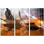 Tableau déco triptyque peinture abstraite tâches style encre - 120x80 cm Tableau déco triptyque peinture abstraite tâches style encre - 120x80 cm