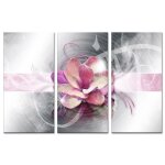 Tableau déco triptyque déco zen pétales roses - 120x80 cm Tableau déco triptyque déco zen pétales roses - 120x80 cm